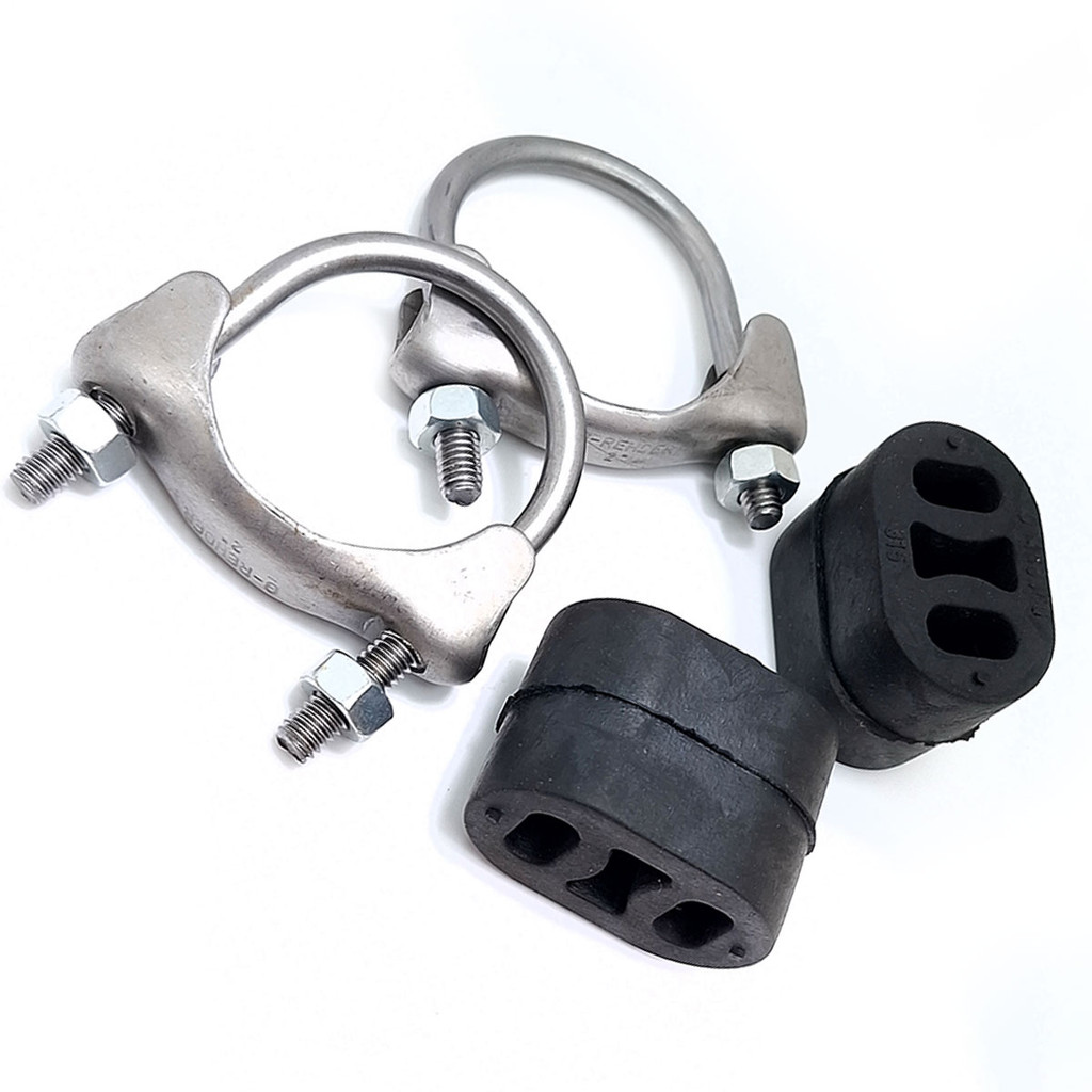 2 Coxim Escapamento + 2 Abraçadeira G 2" Astra Corsa Meriva