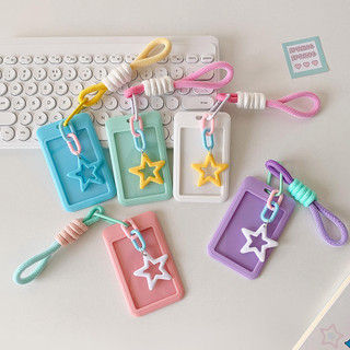 3 Polegada Plástico Kpop Photocard Titular Kawaii Estrela Chaveiro Cartão De Identificação De Crédito Caso Protetor Foto