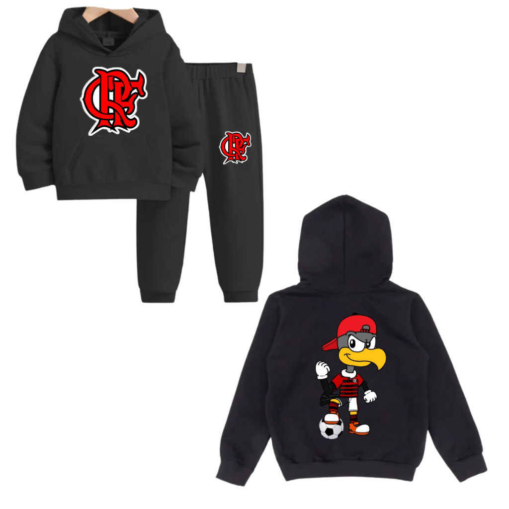 Conjunto de calça + Blusa de moletom casaco canguru rj personalizada masculino feminino unissex infantil 06 ao 16