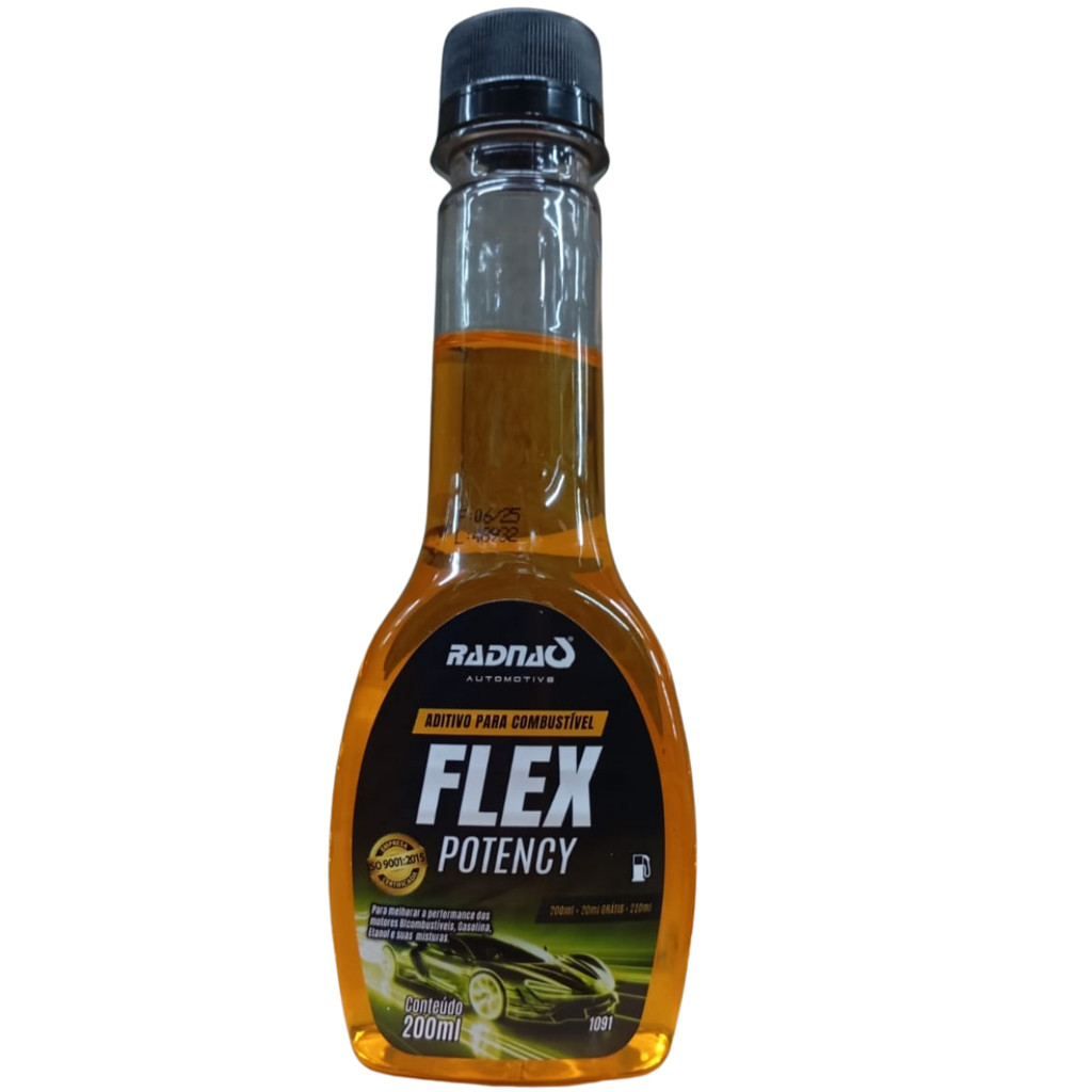 Aditivo Combustível Flex Radnaq Flex Potency 200ml – Melhora Performance, Limpa Sistema e Economiza