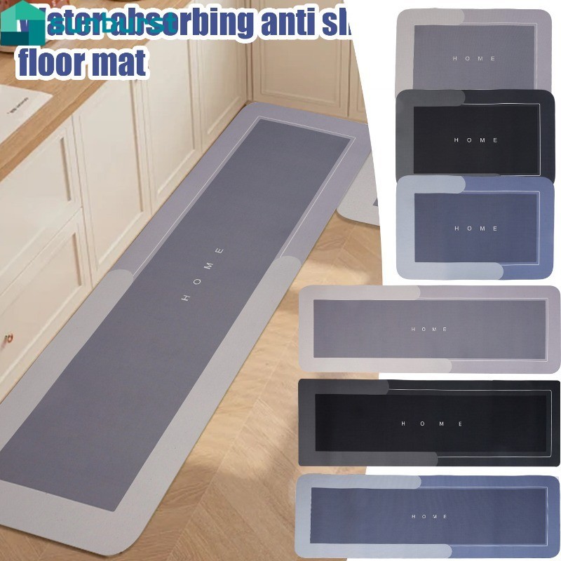 Tapete Durável À Prova De Óleo Para Cozinha Resistente Sujeira-De Banheiro Antiderrapante Com Absorção De Água-Carpe Lon