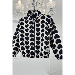 Jaqueta Infantil Corta Vento Corações Preto em Oferta na Shopee