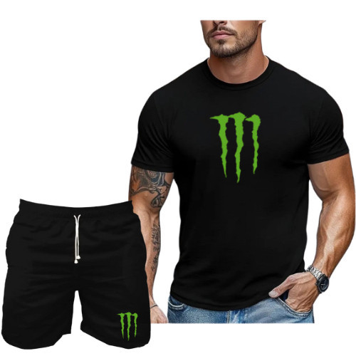 Kits Camisetas Monster/Shorts de moleton Estampadas(com cores e estampas variadas) Unissex para seu uso diario