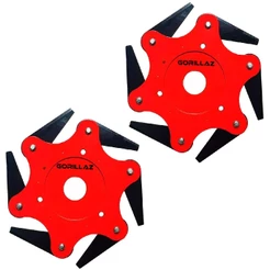 Kit 2 Lâminas Com 6 Pontas Discos P/ Roçadeira Profissional