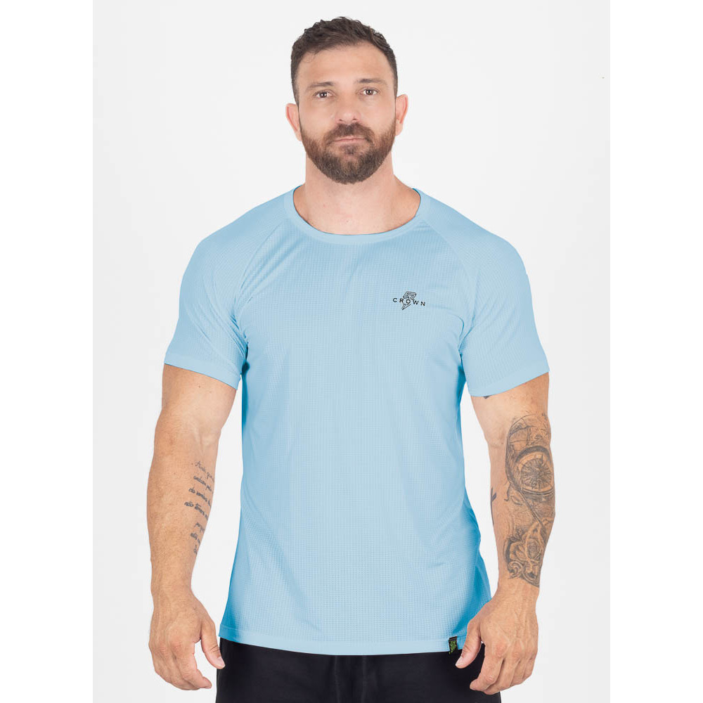 Camiseta Crown Dry Fit Ice Proteção UV Azul Bebê Blaze Reps