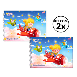 Kit 2 Cadernos De Desenho Universitário Turma Da Bela 80 Folhas - Jandaia CAPA:Avião/Avião em Oferta na Shopee