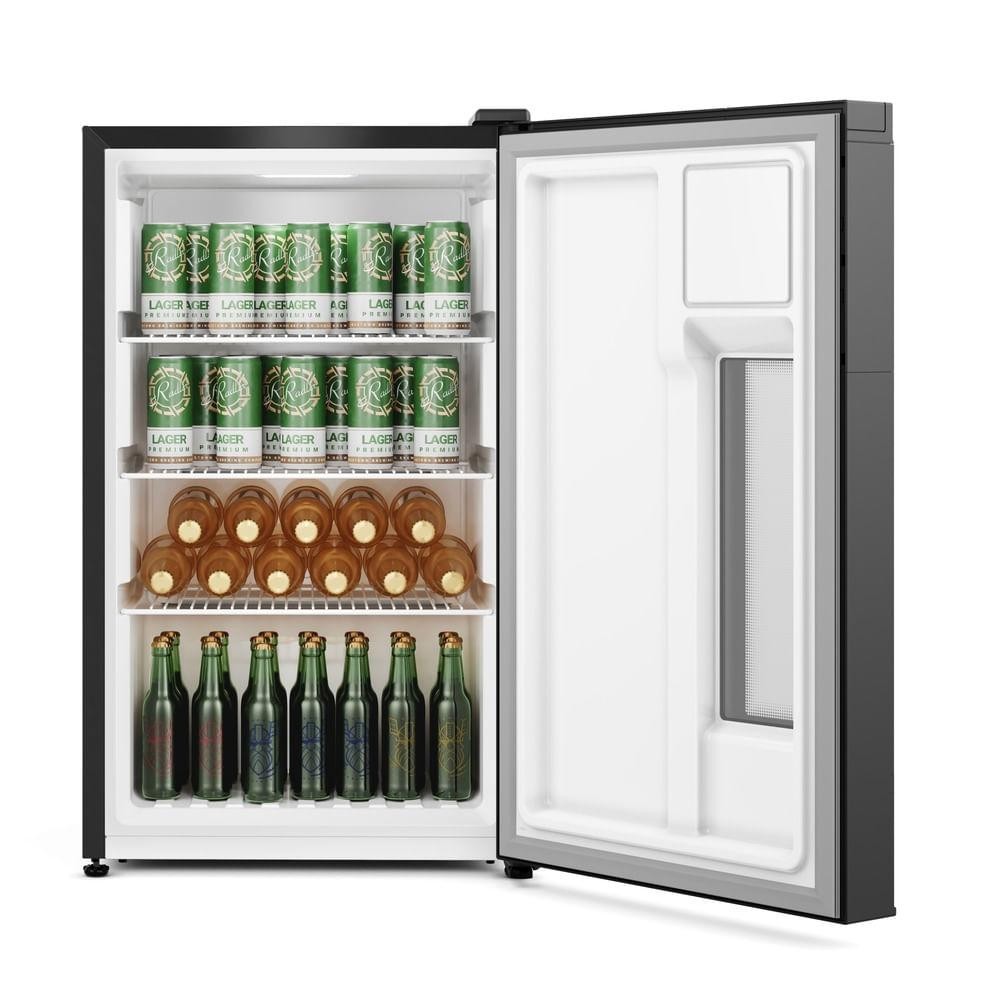 Detalhes do Cervejeira Home Bar Electrolux Frost Free 100L Porta de Vidro Preta (EB100)