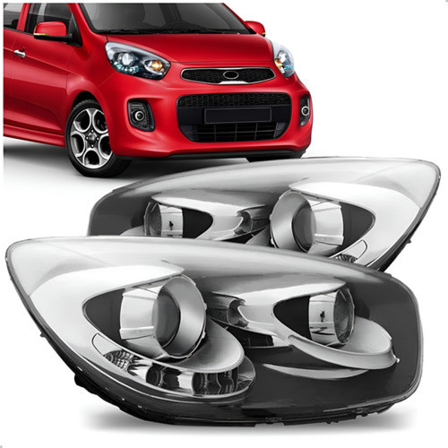 Par Farol Picanto 2012 A 2017 Eletrico Com Led Com Projetor