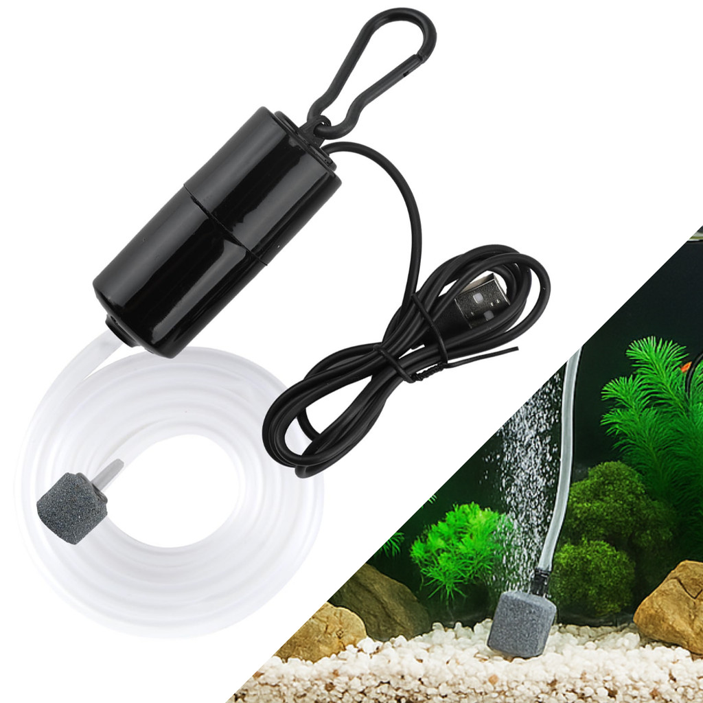 Bomba De Oxigênio Compressor de Ar Filtro USB Portátil Para Aquario De Peixes Iscas Vivas Silencioso em Oferta na Shopee
