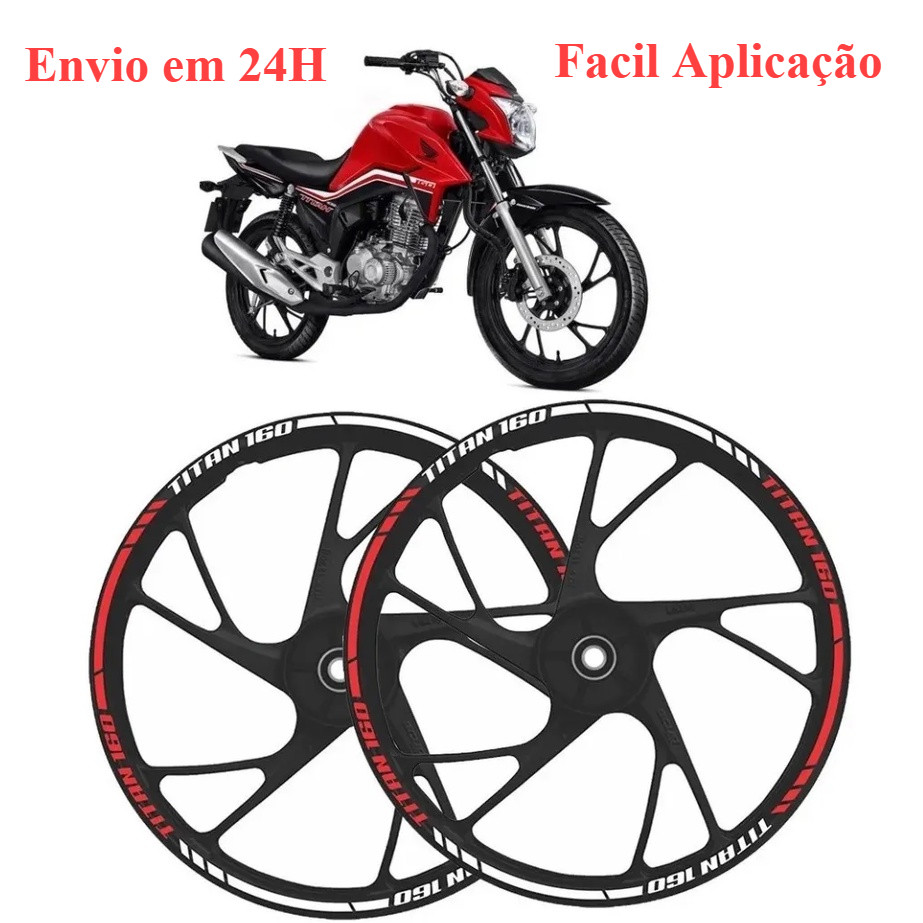 Kit Adesivo Refletivo  Friso Roda Titan 160 e Fan 160