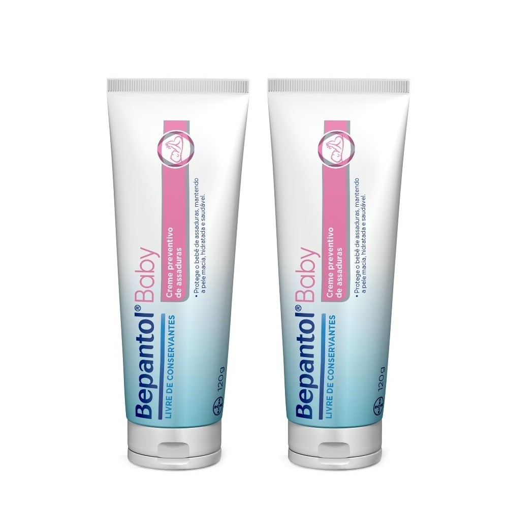 Kit com 2 Cremes Pomada de Assadura 120gr Cada - Bepantol em Oferta na Shopee