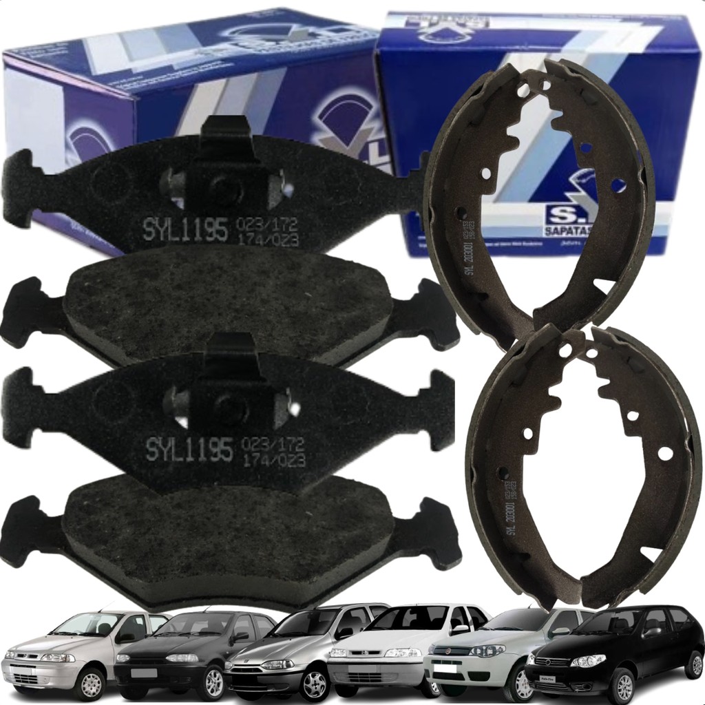 Kit Pastilha Dianteira Sapata Traseira Syl Palio Siena Fire em Oferta na Shopee