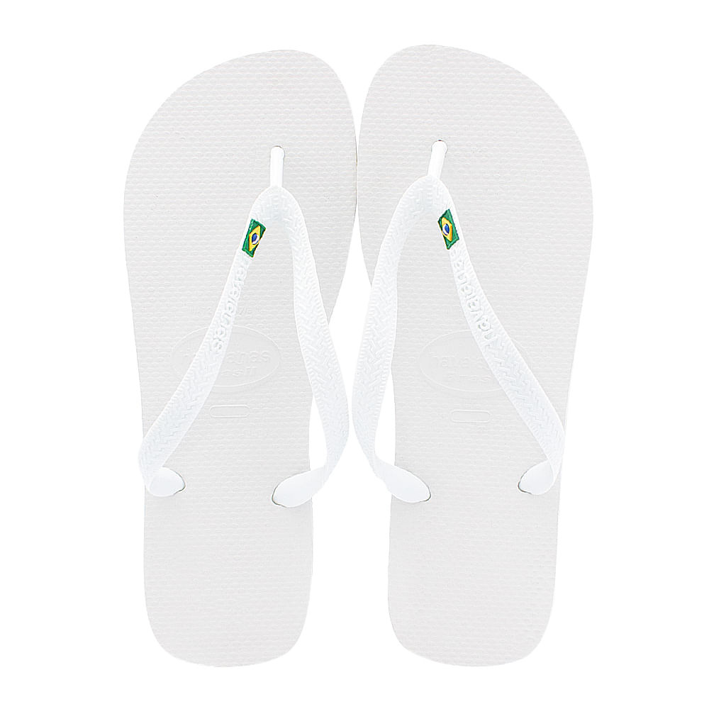 Sandálias Havaianas Brasil Branco Tamanho 35/36 com 1 Par - Men Shoes