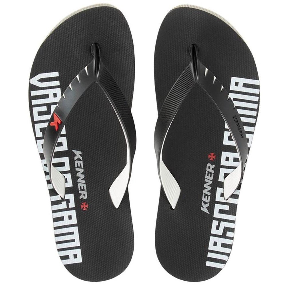 Chinelo Kenner Vasco Da Gama Red Masculino - Preto e Branco