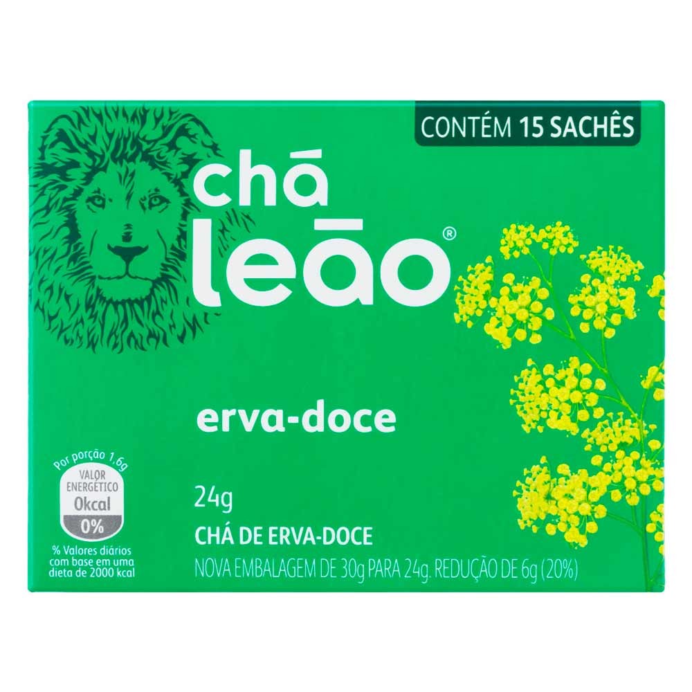 Chá Leão de Erva Doce Sachê 24g - Food & Beverages