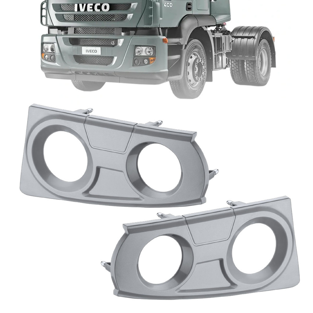 Kit 2 Molduras do Farol Iveco Stralis 2008 A 2025 Esquerdo Direito Motorista Passageiro 504135532 em Oferta na Shopee