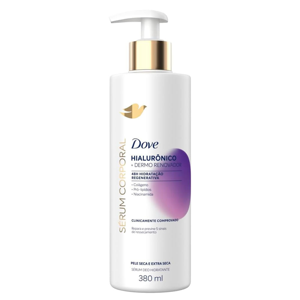 Sérum Hidratante Corporal Dove Hialurônico + Dermo Renovador 380ml - Beauty