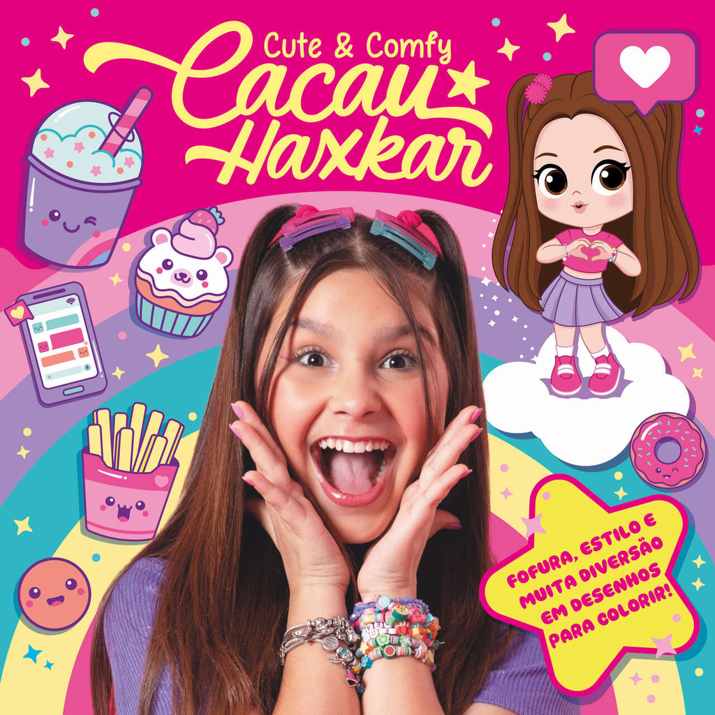 Cacau Haxkar Cute & Comfy - Livro para Colorir Infantil