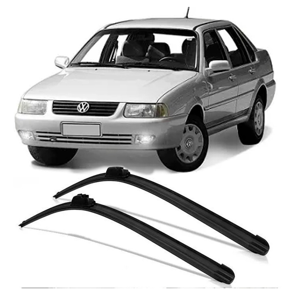 KIT PAR Palheta Limpador Parabrisa Silicone PRONTA ENTREGA Santana 1998 À 2006 em Oferta na Shopee