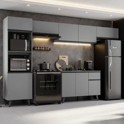 Armário de Cozinha Completa 340 cm Nice Madesa 01