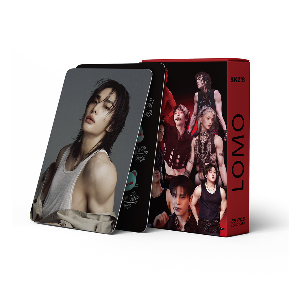 55pcs STRAY KIDS SKZ 5 Relógio Lomo Cartões HOP HIP 5o Fan Club Reunião Fique Sobre A Chuva HYUNJIN FELIX BANGCHAN Fotog