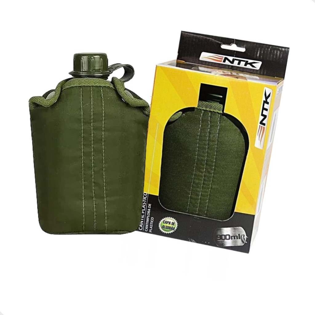 Cantil Plástico 900ml Nautika Militar – Trilha, Camping e Aventuras