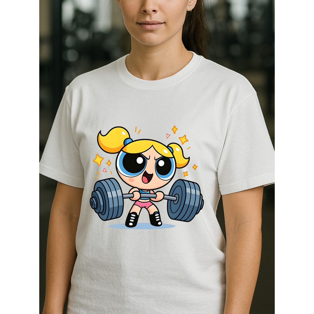 Camiseta Feminina Estampada Academia Treino 100% Algodão Confortável Ótimo Caimento Blusão