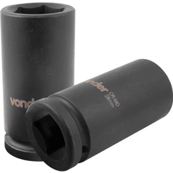 Soquete Sextavado Longo Impacto 28mm Encaixe 3/4 Vonder