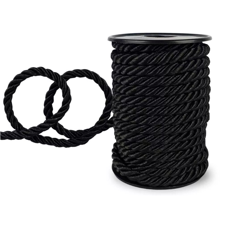 Cordao Sao Francisco - 08mm - Rolo C/10 Metros Cor:PRETO-310 em Oferta na Shopee