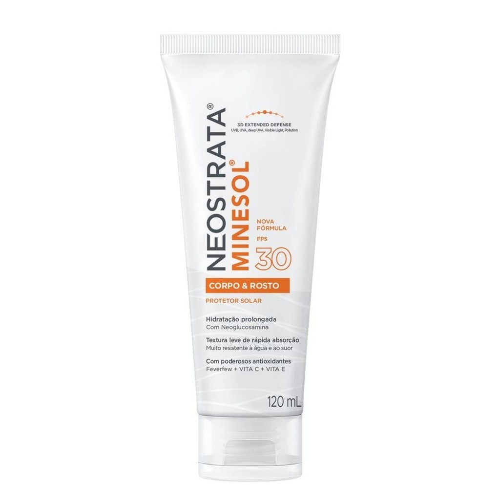 Protetor Solar Neostrata Minesol Corpo e Rosto Antioxidante FPS30 120ml em Oferta na Shopee