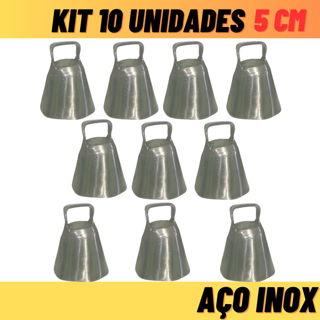 10  sino 5cm chocalho sineta aço inoxidável cabra cabrito pequeno