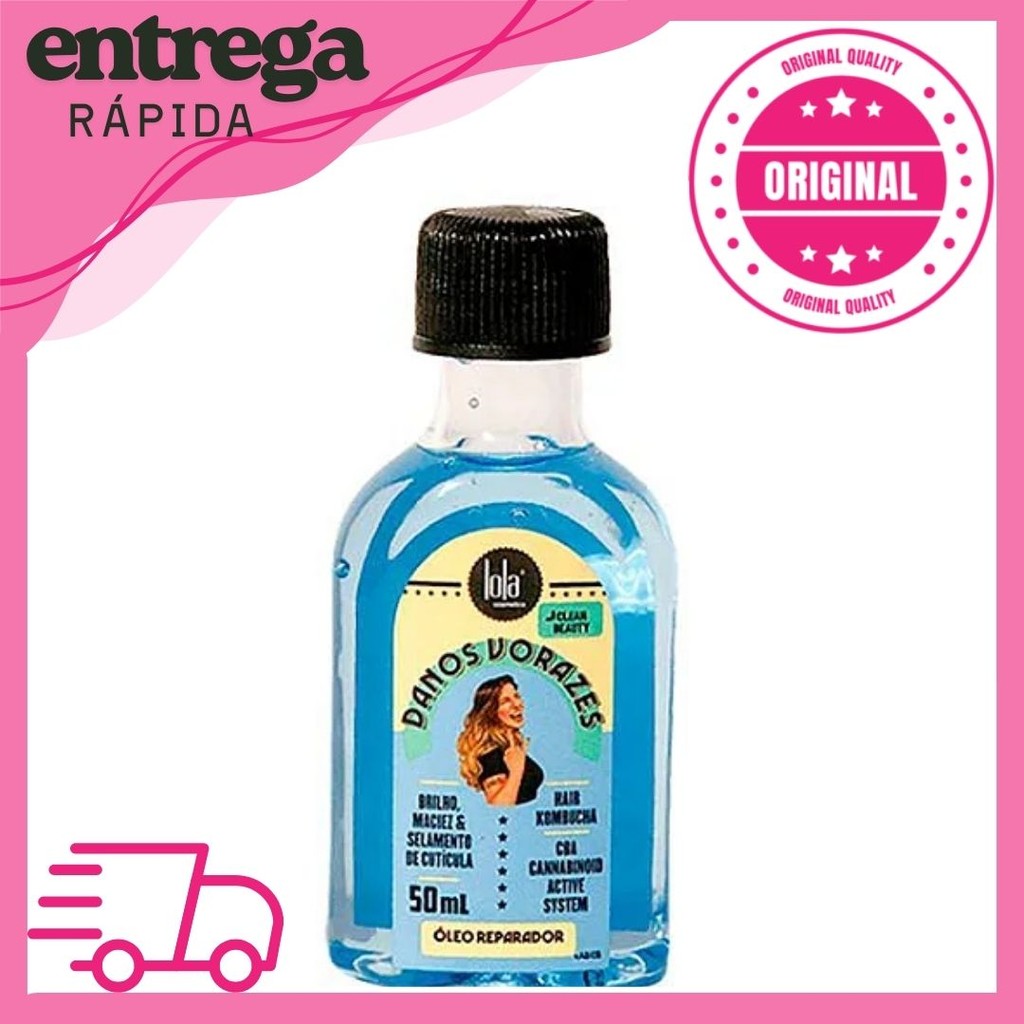 Lola Cosmetics Danos Vorazes Óleo Reparador Capilar 50m em Oferta na Shopee