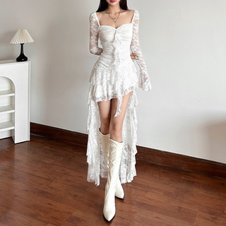 Cross-Border estilo europeu americano 2025 outono novo estilo feminino cor sólida cintura alta moda pescoço quadrado man
