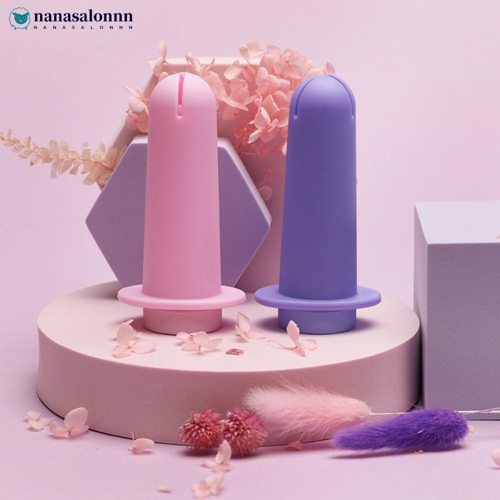 NANASALONNN Silicone Copo Menstrual Introdutor Impulsionador Fácil De Usar Suprimentos Menstruais P2U5