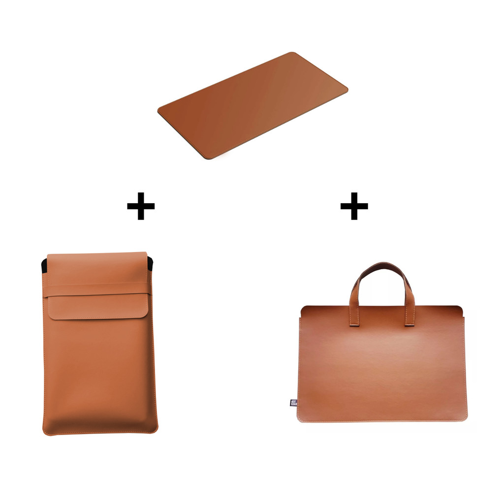Kit de Desk Pad Grande + Sacola para Notebook + Case para Notebook