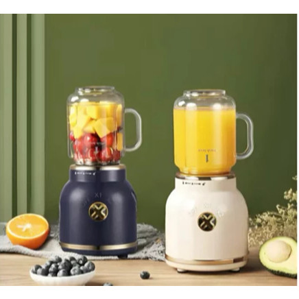 Mini Liquidificador Portátil Copo Caneca 500ml e 450ml Com 10 Lâminas, Tampa, Canudo e Copo