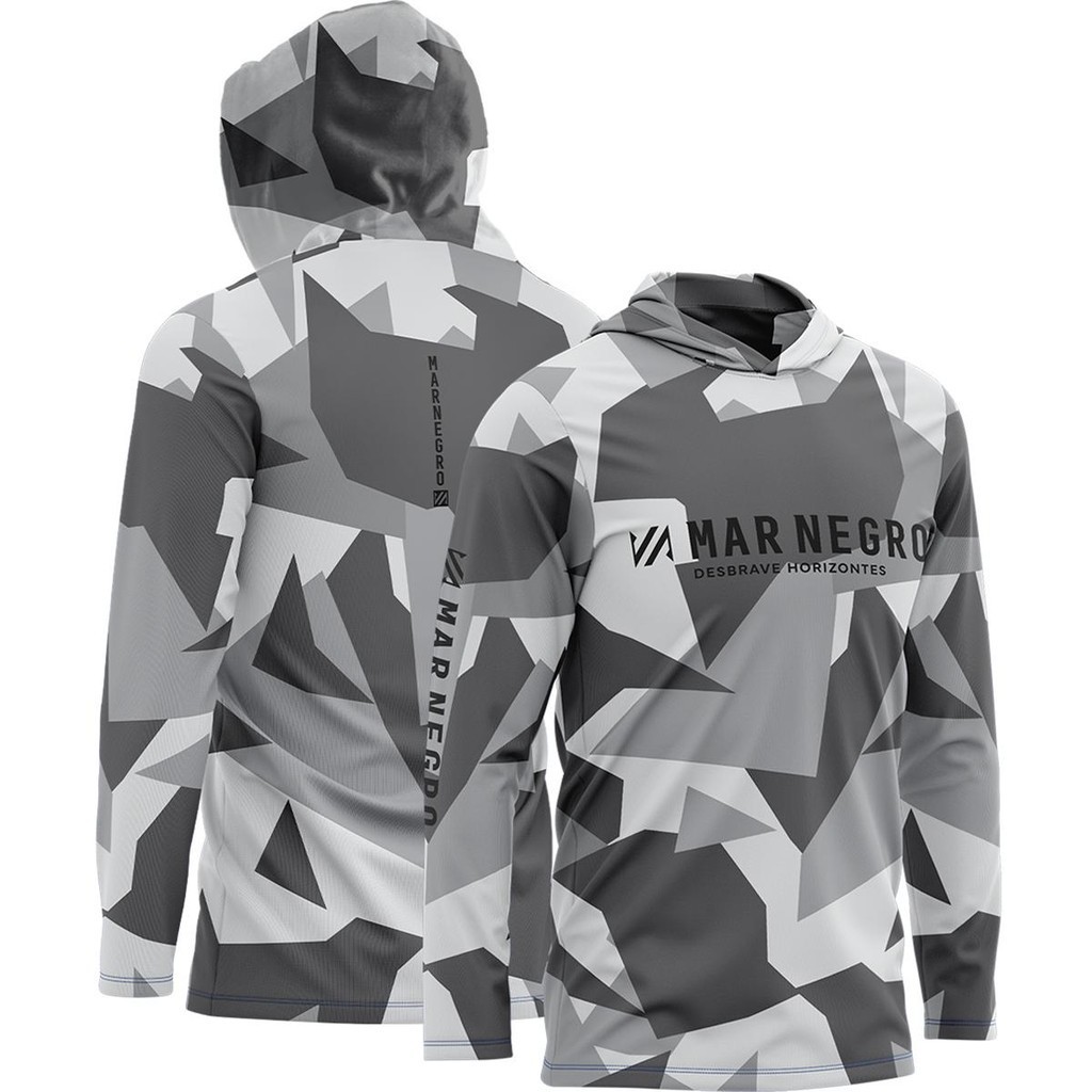 Camiseta x Protection Sublimada Camuflada Geometrica - Mar Negro em Oferta na Shopee