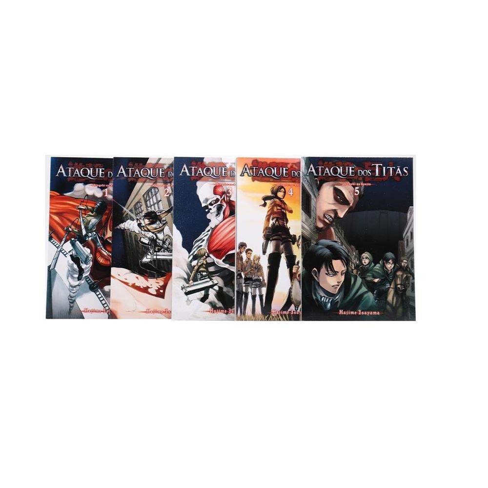 Kit Ataque dos Titãs Vol. 1 ao 5 em Oferta na Shopee
