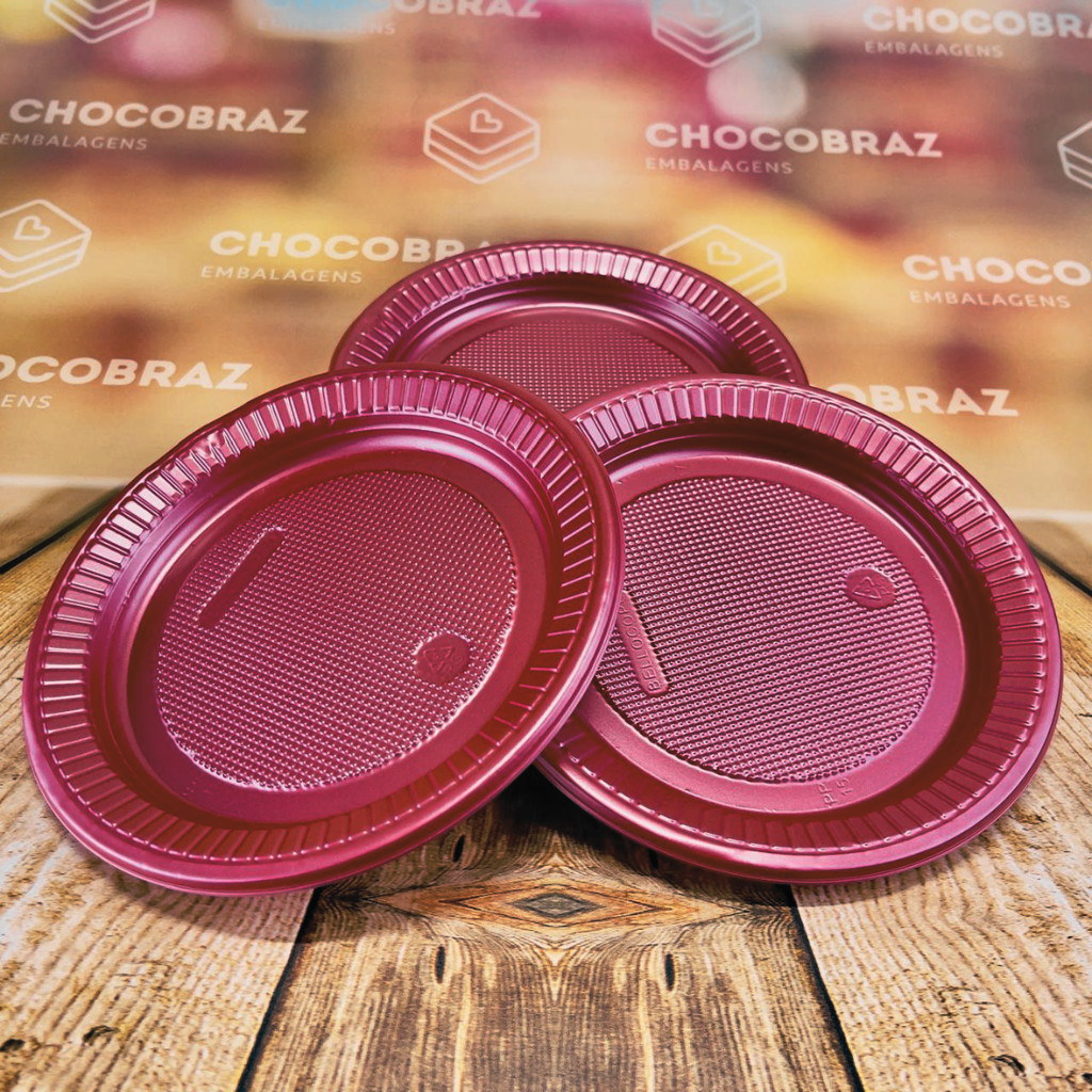 50~250 PRATO 15cm ANIVERSARIO VINHO BORDO PEROLADO BELLO FESTA em Oferta na Shopee