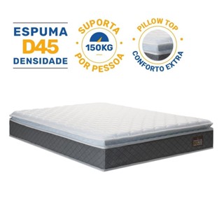 Colchão de Espuma D45 Pillow Top Fort Comfort Casal 138cm em Oferta na Shopee