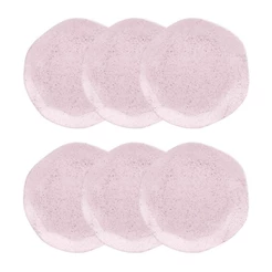 Conjunto 6 Pratos de Sobremesa 21,5 cm Ryo Pink Sand Porcelana Oxford