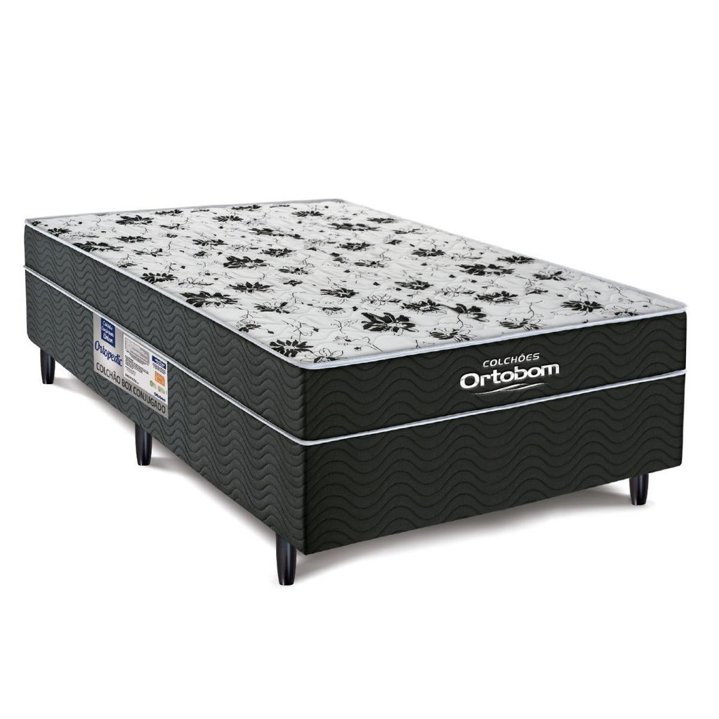 Cama Box Casal Ortobom Conjugada Union Ortopedic Espuma 138x188x43cm em Oferta na Shopee