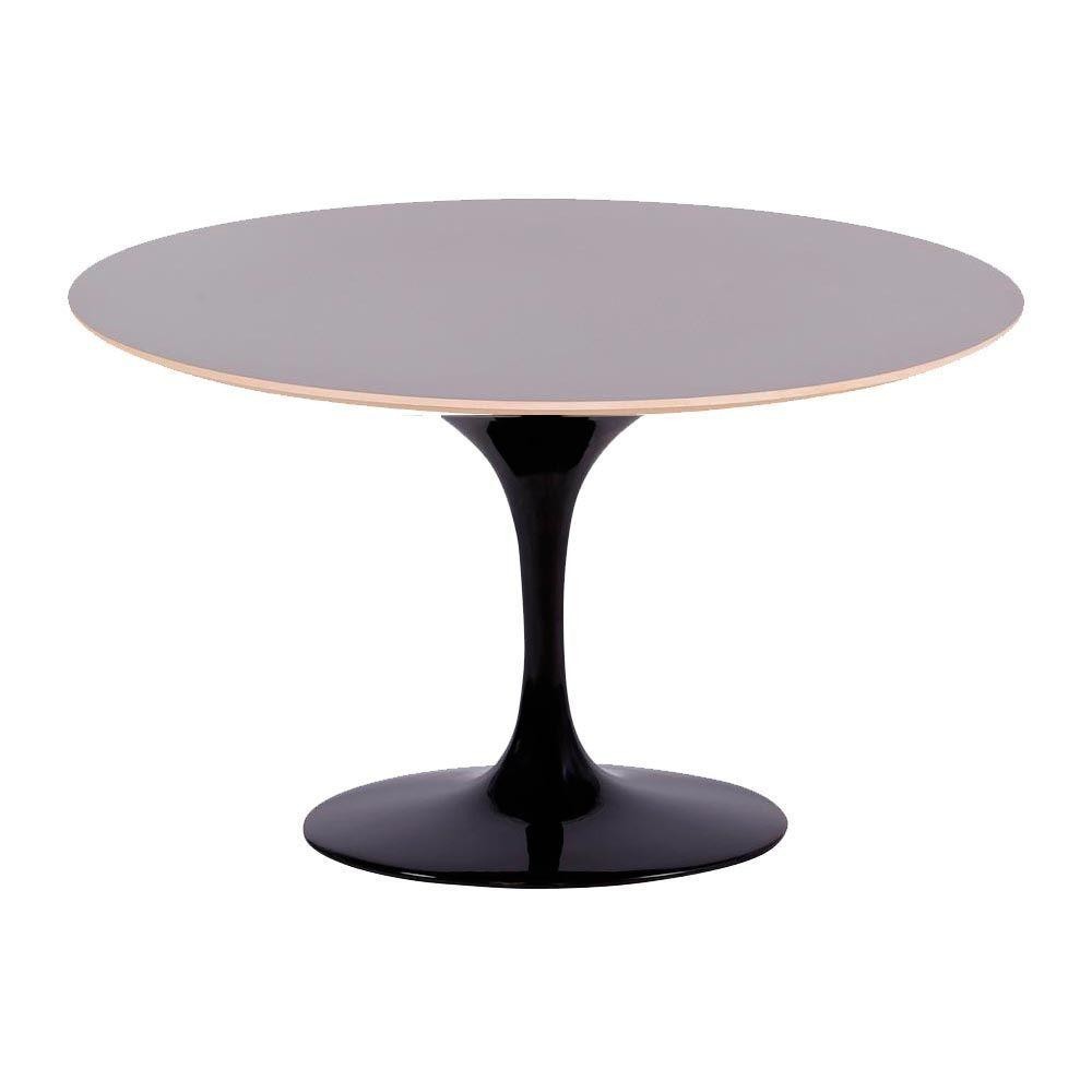 Mesa Saarinen Oval Fórmica Preta 180x100cm - Base Preta