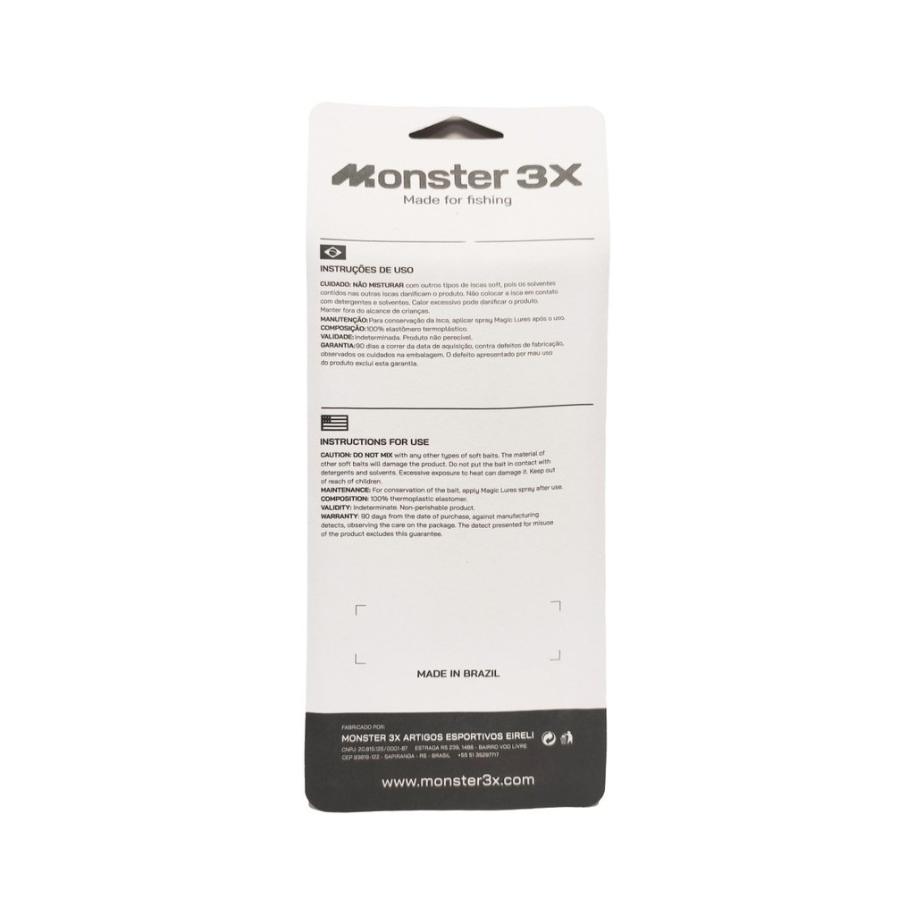 Kit de Iscas Artificial Tucunaré Azul Amarelo - Monster 3X