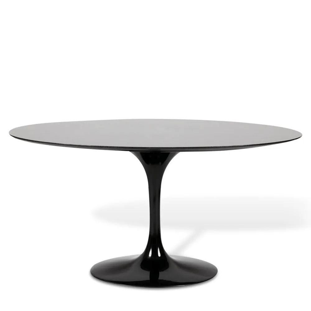 Mesa de Jantar Tulipa Oval 180x100cm Laqueada Preto