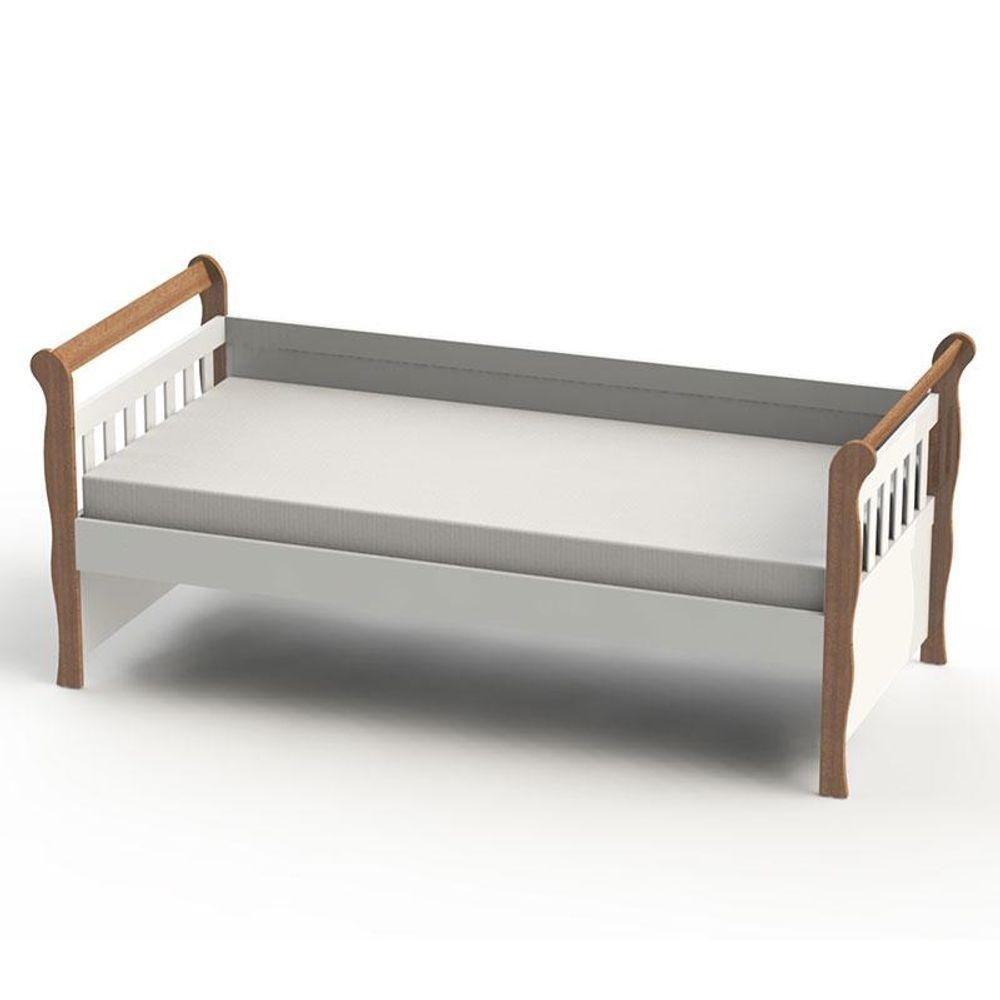 Cama Babá Júlia Branco Acetinado Amadeirado - Carolina Móveis em Oferta na Shopee