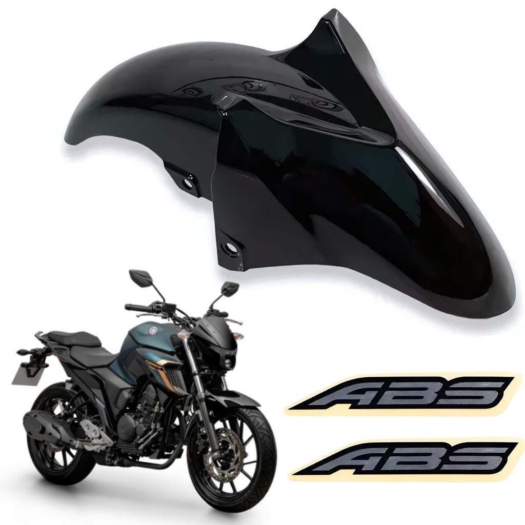 KIT PARALAMA DIANTEIRO PRETO BRILHO FZ25 FAZER 250 2018 2019 2020 2021 2022 2023 2024 2025