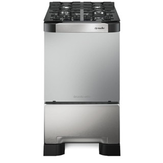 Fogão Mueller 4 bocas Decorato Vetro Inox com mesa de vidro em Oferta na Shopee