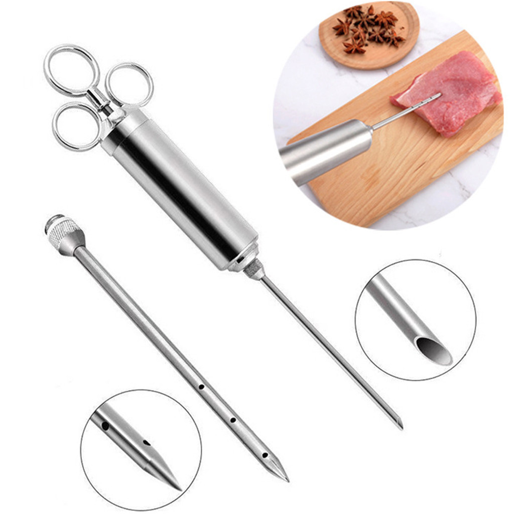 Seringa Injetora De Tempero Profissional para Carnes, Aves, Peixes em Aço Inox 304 - capacidade 60ml