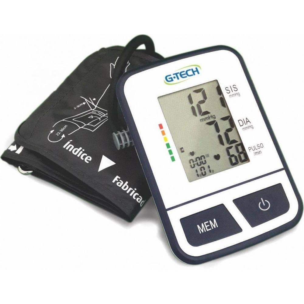 Aparelho de Pressão Digital Automático de Braço G-Tech BSP11 com Detecção de Arritmia e Data/Hora - Health
